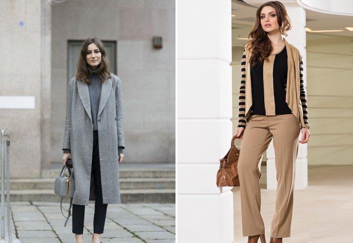 Классические брюки и теплое пальто