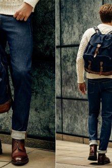 Модный мужской джинсовый рюкзак